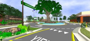 Aoloa St. Roundabout as you leave Kailua Town.
