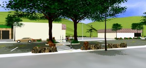 The proposed new Hamakua crosswalk midway between Hekili and Hahani.