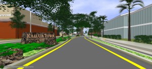 Entering Kailua Town from Enchanted Lake.